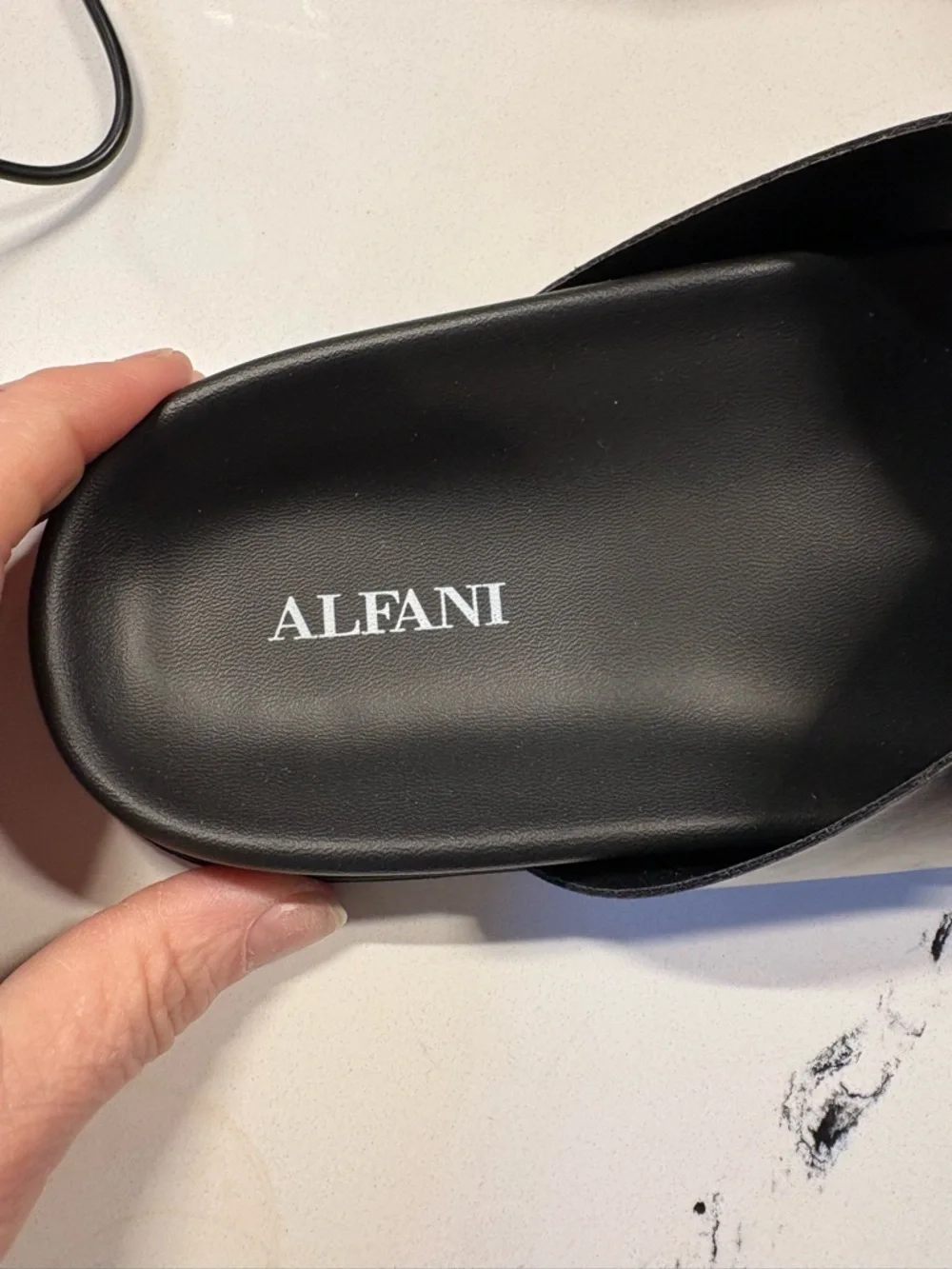 Alfani Whitter Brown Sandals with Metallic Straps